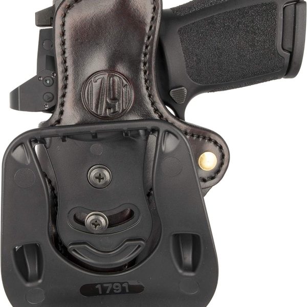 1791 Gunleather SIG P320 Paddle Holster - OWB CCW G43 Holster - Right Handed Leather Gun Holster for Belts